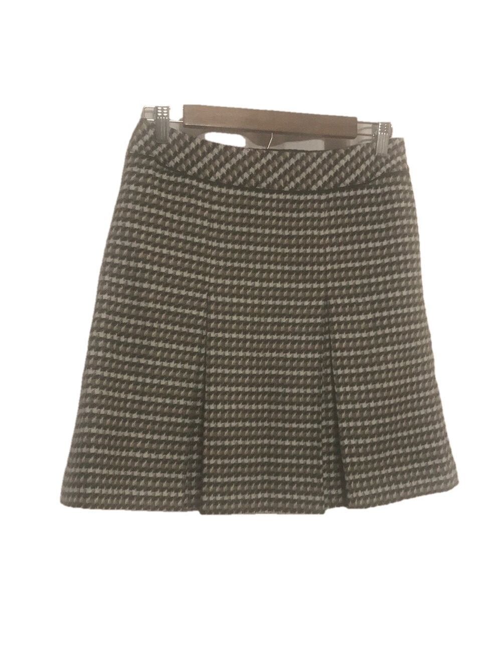 Talbots Houndstooth Wool Blend Skirt Sz 2P